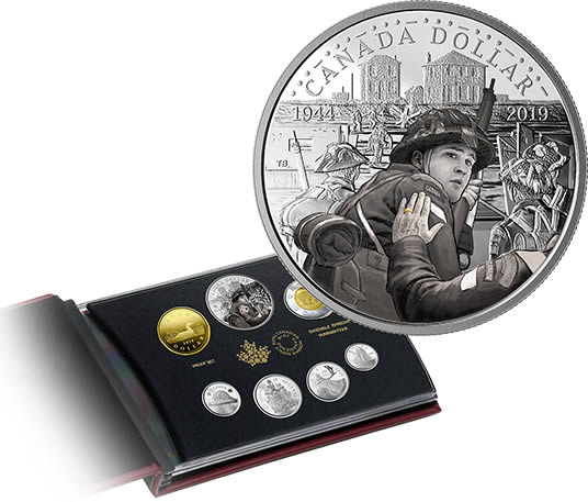 RCM-New-Release:-2019-Special-Edition-Silver-Dollar-Proof-Set:-75th-Anniversary-Of-D-Day
